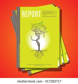 Modern vector abstract brochure cover template.