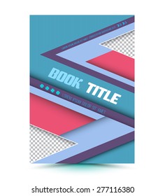 Modern Vector abstract brochure. Vector illustration. Book cover. flyer design template, Magazine, presentation, brochure and printing.
