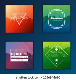 Modern Vector abstract brochure, report or flyer design template