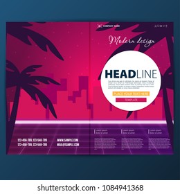 Modern Vector abstract brochure, report or flyer design template