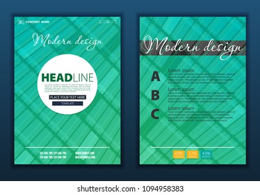 Modern Vector abstract brochure, report or flyer design template