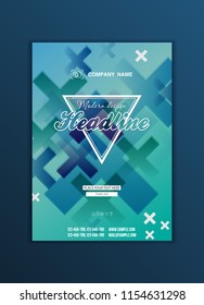Modern Vector abstract brochure, report or flyer design template