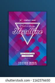 Modern Vector abstract brochure, report or flyer design template.