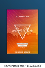 Modern Vector abstract brochure, report or flyer design template.