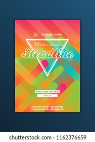 Modern Vector abstract brochure, report or flyer design template.