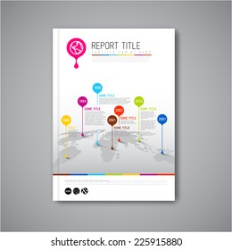 Modern Vector Abstract Brochure, Report Or Flyer Design Template 