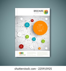 Modern Vector abstract brochure, report or flyer design template 