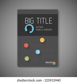 Modern Vector abstract brochure, report or flyer design template 