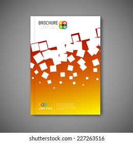 Modern Vector abstract brochure, report or flyer design template 