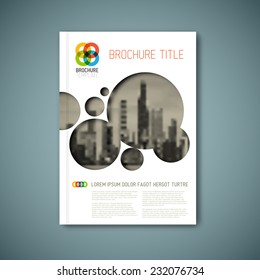 Modern Vector abstract brochure, report or flyer design template 