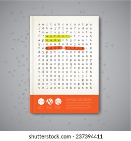 Modern Vector abstract brochure, report or flyer design template with puzzle pieces