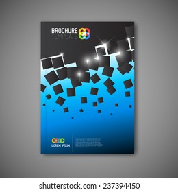 Brochura abstrata de vetor moderno, relatório ou modelo de design de panfleto 