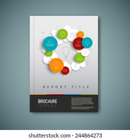 Modern Vector abstract brochure, report or flyer design template 