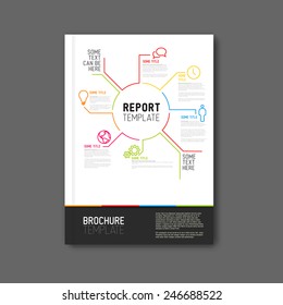 Brochura abstrata de vetor moderno, relatório ou modelo de design de panfleto 