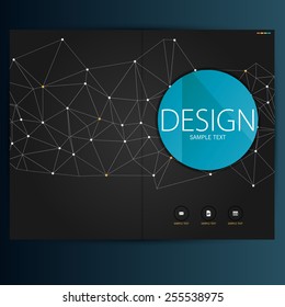 Modern Vector abstract brochure, report or flyer design template