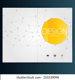 Modern Vector abstract brochure, report or flyer design template