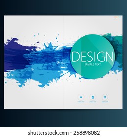 Modern Vector abstract brochure, report or flyer design template