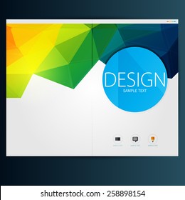 Modern Vector abstract brochure, report or flyer design template