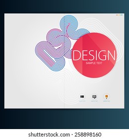 Modern Vector abstract brochure, report or flyer design template