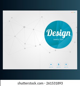 Plantilla de diseño de folleto, informe o volante de Vector moderno