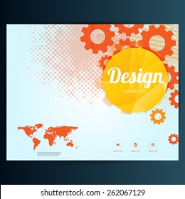 Modern Vector abstract brochure, report or flyer design template