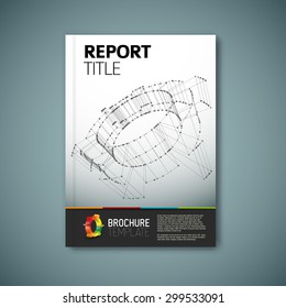 Modern Vector abstract brochure, report or flyer design template
