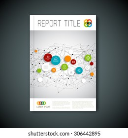 Modern Vector abstract brochure, report or flyer design template