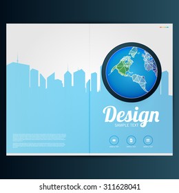 Modern Vector abstract brochure, report or flyer design template
