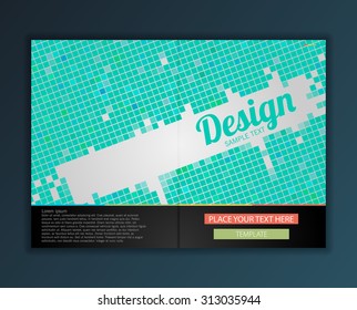 Modern Vector abstract brochure, report or flyer design template