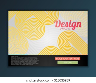 Modern Vector abstract brochure, report or flyer design template