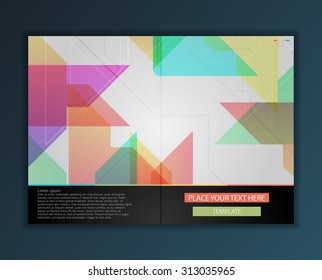 Modern Vector abstract brochure, report or flyer design template