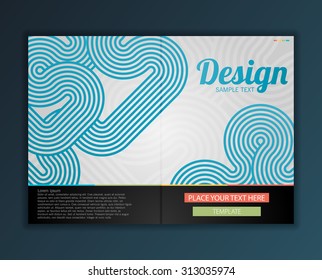 Modern Vector abstract brochure, report or flyer design template