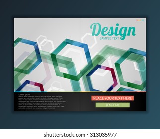 Modern Vector abstract brochure, report or flyer design template