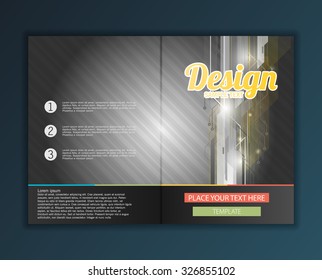 Modern Vector abstract brochure, report or flyer design template