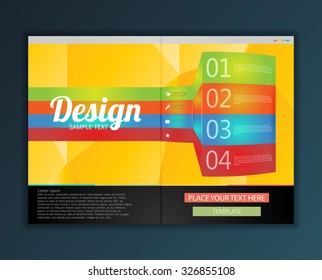 Modern Vector abstract brochure, report or flyer design template