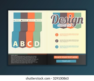 Modern Vector abstract brochure, report or flyer design template