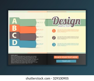Modern Vector abstract brochure, report or flyer design template