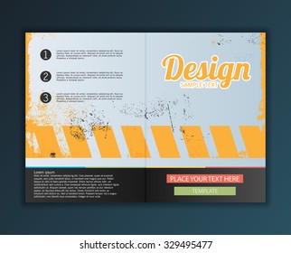 Modern Vector abstract brochure, report or flyer design template