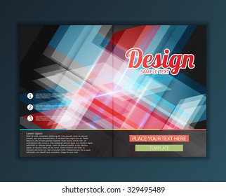 Modern Vector abstract brochure, report or flyer design template