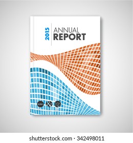 Modern Vector abstract brochure / report design template with mosaic