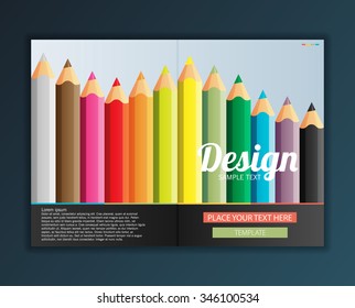 Modern Vector abstract brochure, report or flyer design template