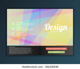 Modern Vector abstract brochure, report or flyer design template