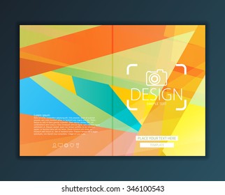 Modern Vector abstract brochure, report or flyer design template