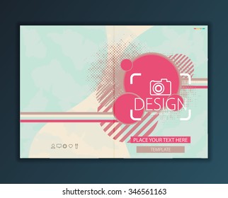 Plantilla de diseño de folleto, informe o volante de Vector moderno