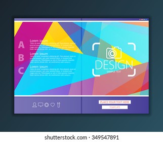 Modern Vector abstract brochure, report or flyer design template