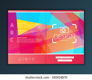 Modern Vector abstract brochure, report or flyer design template