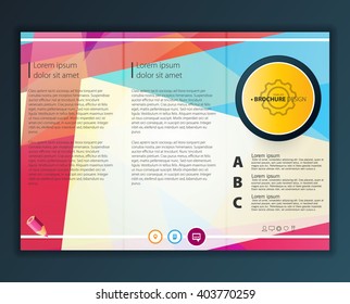 Modern Vector abstract brochure, report or flyer design template