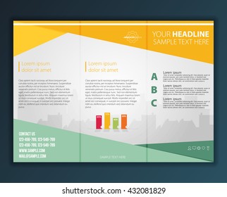 Modern Vector abstract brochure, report or flyer design template