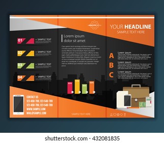 Modern Vector abstract brochure, report or flyer design template