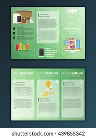 Modern Vector abstract brochure, report or flyer design template